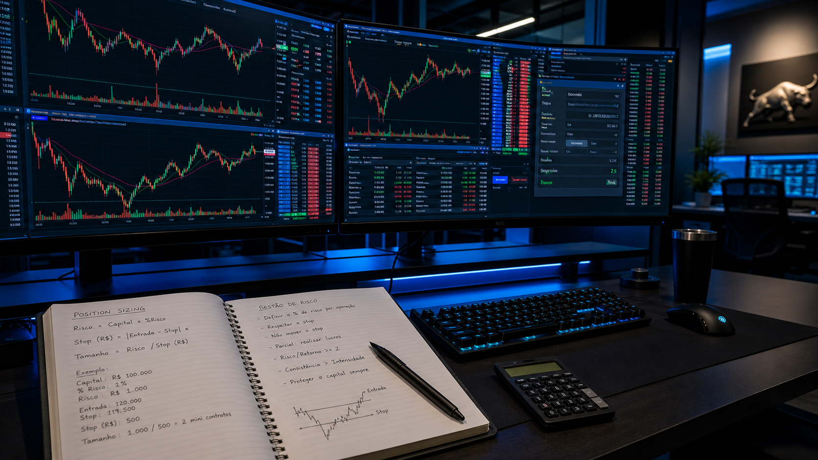 Gestão de risco day trade: tamanho ideal no WIN e WDO